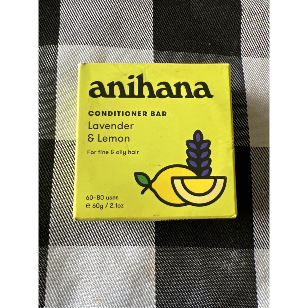 Anihana Hair Conditioner Bar, Fine & Oily Hair, Lavender and Lemon Scent 2.1 oz